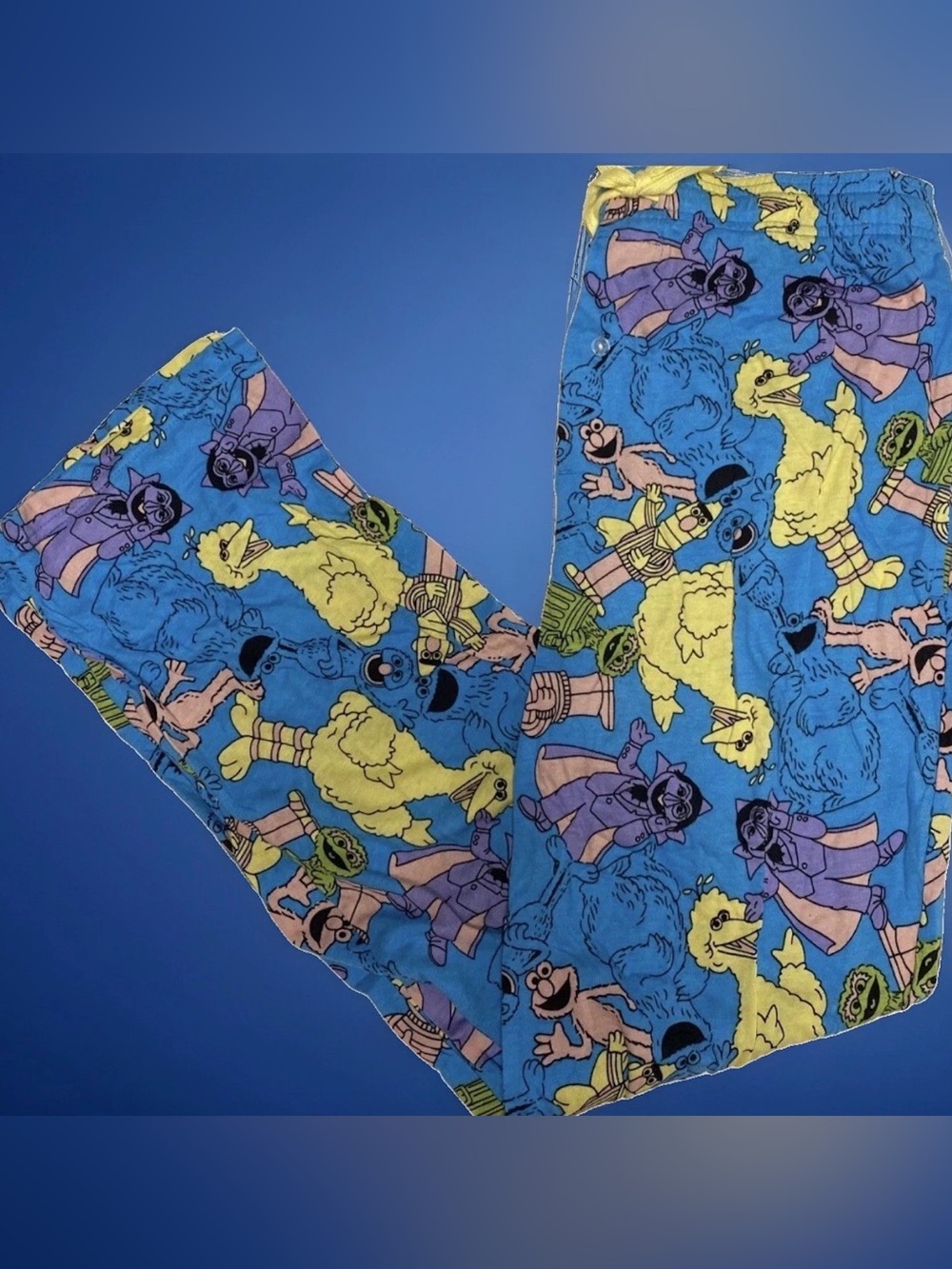 Sesame Street Lounge Pants Pajamas Big Bird Oscar Elmo Count Men's Sz XL NEW!